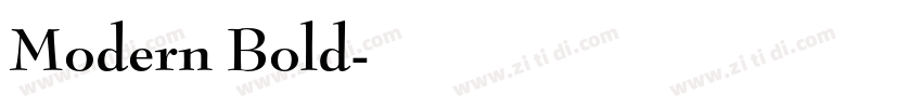 Modern Bold字体转换